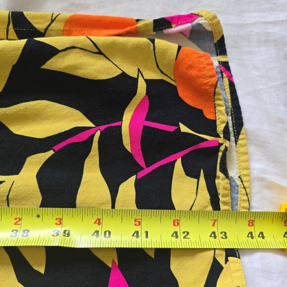 Anthropologie Corey Lynn Calter Naranjas Floral Midi Shift Dress Size M V-neck - Picture 11 of 11